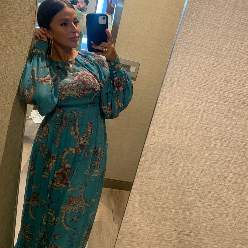 Blue Floral Maxi - Picture 4 of 5